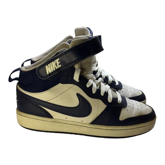 Nike Borough Mid Youth Basketball Sneakers - Size 7Y - White/Navy - Picture 5 of 8